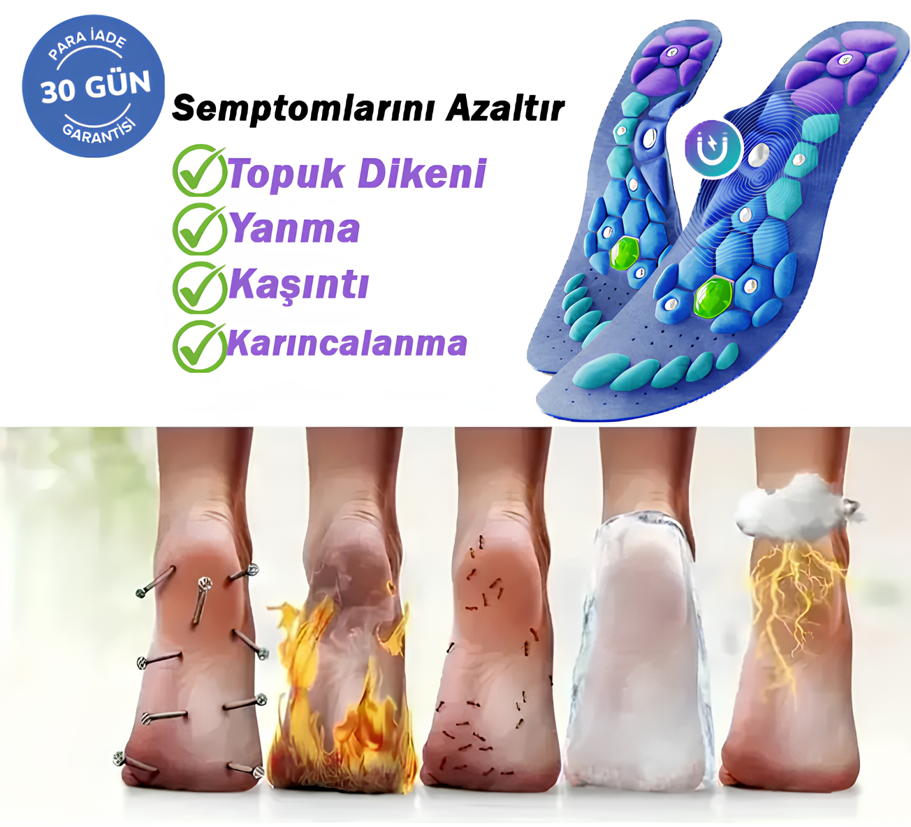 Gufy™ Manyetik Masajlı Ortopedik Tabanlık